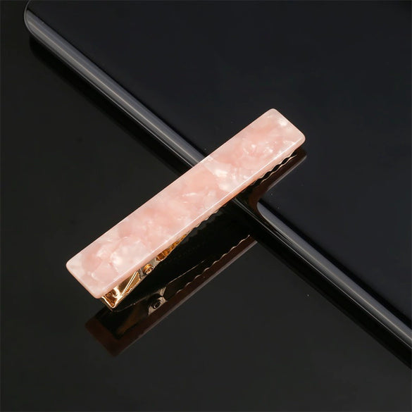 Women's Carved Acetate Hair Clip Geometric Side Barrette Sweet Cool Hair Accessory