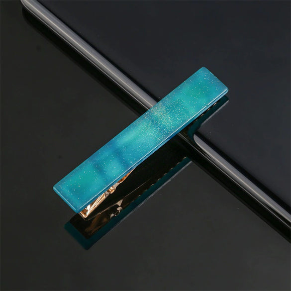 Women's Carved Acetate Hair Clip Geometric Side Barrette Sweet Cool Hair Accessory