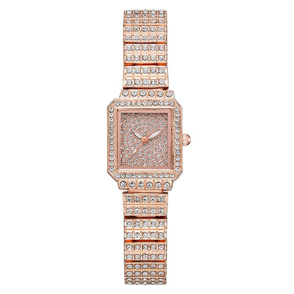 Women's Casual Alloy And Canvas Square Head Quartz Watch Set