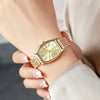 Women's Casual Alloy And Stainless Steel Band Quartz Watch With Bucket And Rectangular Shape