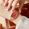 Women's Casual Alloy And Stainless Steel Band Quartz Watch With Bucket And Rectangular Shape