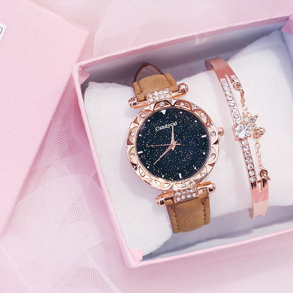 Women's Casual Alloy And Titanium Metal Watch With Round Dial And Tomato Theme