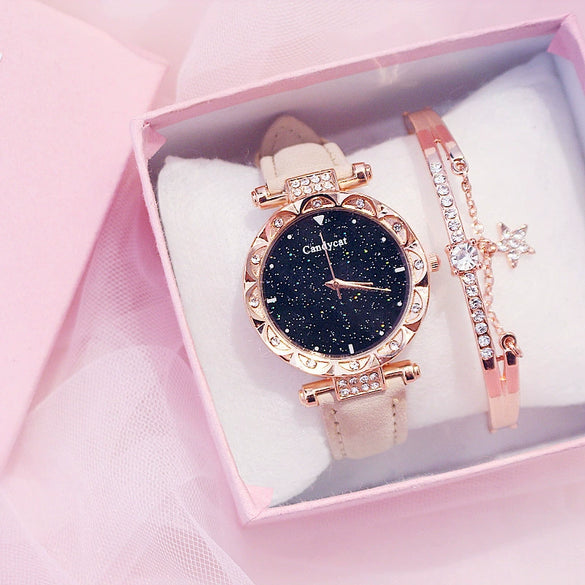 Women's Casual Alloy And Titanium Metal Watch With Round Dial And Tomato Theme