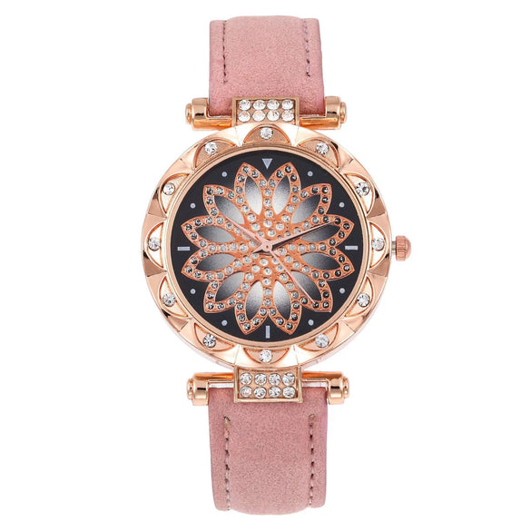 Women's Casual Alloy And Titanium Metal Watch With Round Dial And Tomato Theme