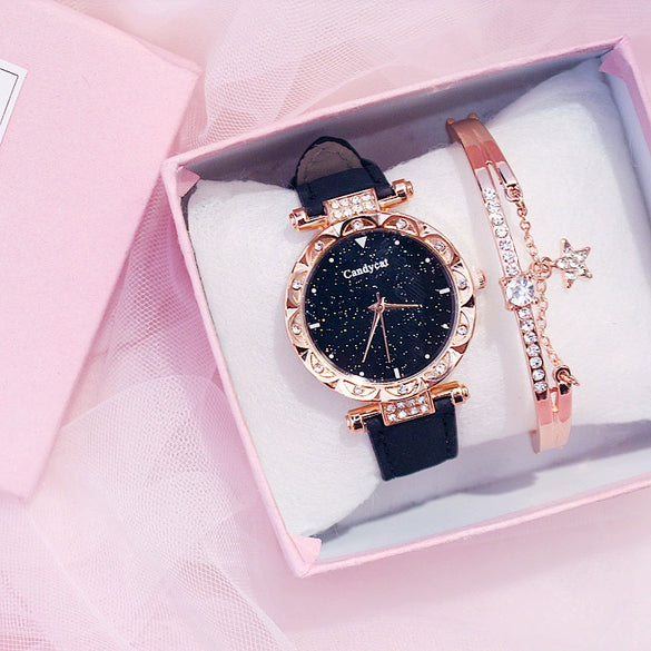 Women's Casual Alloy And Titanium Metal Watch With Round Dial And Tomato Theme