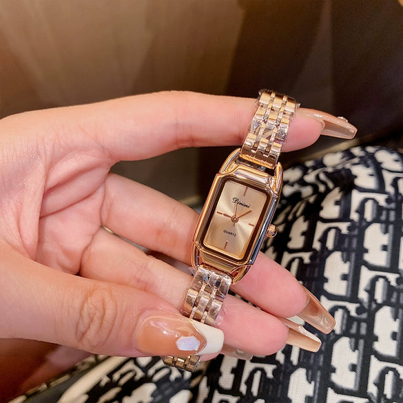 Women's Casual Alloy Band Rectangular Quartz Watch