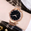 Women's Casual Alloy Belt Round Dial Starry Sky Watch