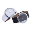 Women's Casual Alloy Case Imitation Leather Strap Round Dial Quartz Watch With Transparent Bottom