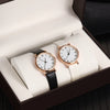 Women's Casual Alloy Case Imitation Leather Strap Stainless Steel Buckle Round Dial Quartz Watch