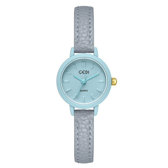 Women's Casual Alloy Case Mineral Reinforced Glass Mirror Stainless Steel Buckle Round Dial Waterproof Quartz Watch