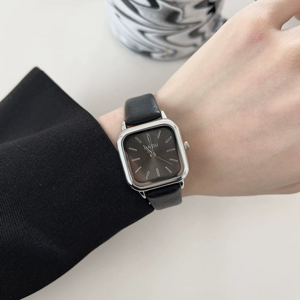 Women's Casual Alloy Case Quartz Watch With Blue Color And Square Shape