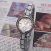 Women's Casual Alloy Ceramic Watch With Steel Band And Round Dial