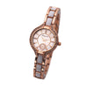 Women's Casual Alloy Ceramic Watch With Steel Band And Round Dial
