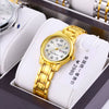Women's Casual Alloy Digital Quartz Watch With Round Dial And Mineral Reinforced Glass Mirror Waterproof For The Elderly