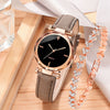 Women's Casual Alloy Pu Belt Round Dial Quartz Watch With Printed Logo