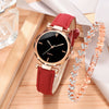 Women's Casual Alloy Pu Belt Round Dial Quartz Watch With Printed Logo