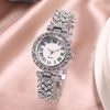Women's Casual Alloy Watch With Roman Pattern And Round Dial