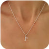 Women's Casual Ball Chain Necklace With Stainless Steel Letter Pendant Electroplated Alloy Jewelry