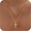 Women's Casual Ball Chain Necklace With Stainless Steel Letter Pendant Electroplated Alloy Jewelry