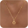 Women's Casual Ball Chain Necklace With Stainless Steel Letter Pendant Electroplated Alloy Jewelry