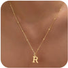 Women's Casual Ball Chain Necklace With Stainless Steel Letter Pendant Electroplated Alloy Jewelry
