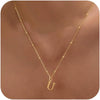 Women's Casual Ball Chain Necklace With Stainless Steel Letter Pendant Electroplated Alloy Jewelry
