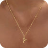 Women's Casual Ball Chain Necklace With Stainless Steel Letter Pendant Electroplated Alloy Jewelry