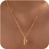 Women's Casual Ball Chain Necklace With Stainless Steel Letter Pendant Electroplated Alloy Jewelry
