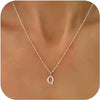 Women's Casual Ball Chain Necklace With Stainless Steel Letter Pendant Electroplated Alloy Jewelry