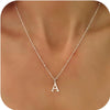 Women's Casual Ball Chain Necklace With Stainless Steel Letter Pendant Electroplated Alloy Jewelry