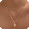 Women's Casual Ball Chain Necklace With Stainless Steel Letter Pendant Electroplated Alloy Jewelry