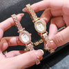 Women's Casual Chain Watch With Metal Shell Face Round Dial And Stainless Steel Buckle