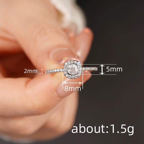 Women's Casual Classic Copper Ring Inlaid With Zircon In Minimalist Geometric Style