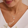 Women's Casual Copper Leaf Pendant Necklace With Pearl Lucky Bag Design Electroplated Non Fading Clavicle Chain Daily Jewelry