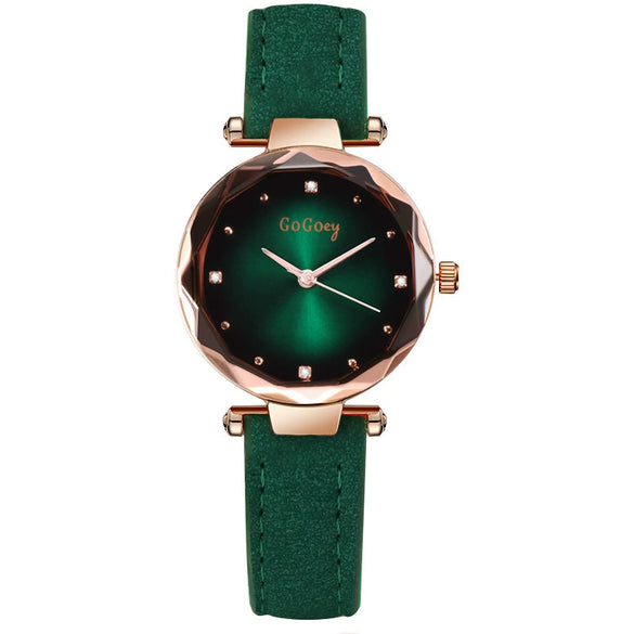 Women's Casual Fashion Alloy Imitation Leather Strap Round Dial Quartz Watch