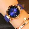 Women's Casual Fashion Alloy Imitation Leather Strap Round Dial Quartz Watch