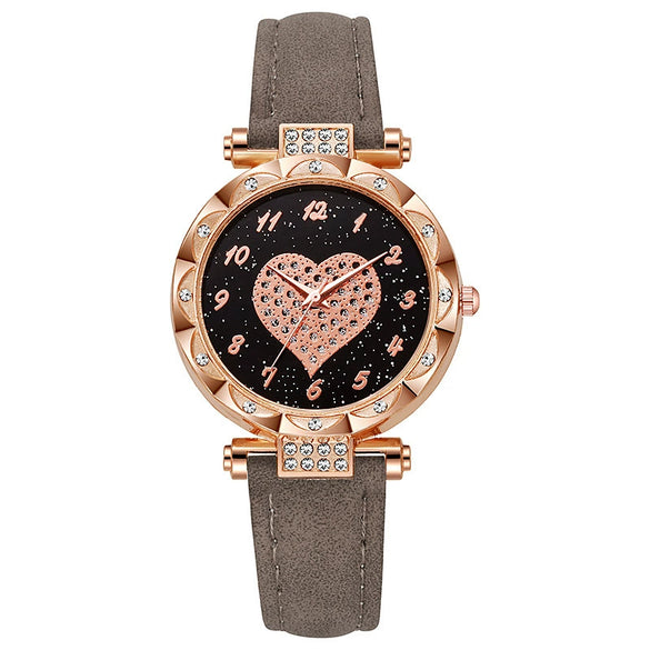 Women's Casual Fashion Electronic Watch Plastic Case Pu Strap Round Dial