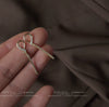 Women's Casual Fashion Long Geometric Earrings With Gold Plated Copper And Silver Needle Micro Pave Zircon Elegant Commuter Style