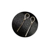 Women's Casual Fashion Long Geometric Earrings With Gold Plated Copper And Silver Needle Micro Pave Zircon Elegant Commuter Style