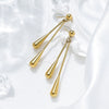 Women's Casual Geometric Stainless Steel Goldplated Water Drop Teardrop Drape Earrings