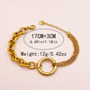 Women's Casual Hand Jewelry Titanium Steel Thick Bracelet Geometric Style Hip Hop Fashion Electroplated