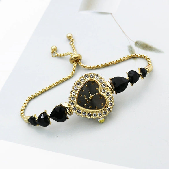 Women's Casual Luxury Fashion Quartz Bracelet Watch With Stainless Steel Strap And Alloy Case