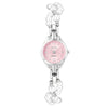 Women's Casual Mini Round Alloy Case And Strap Quartz Watch With Printed Logo