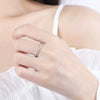 Women's Casual Minimalist Geometric Copper Ring With Zirconia Popular Jewelry