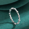 Women's Casual Minimalist Geometric Copper Ring With Zirconia Popular Jewelry