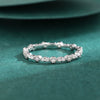 Women's Casual Minimalist Geometric Copper Ring With Zirconia Popular Jewelry