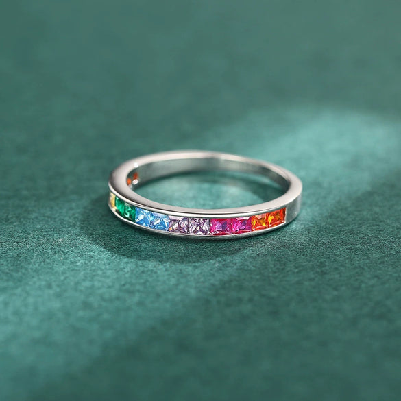 Women's Casual Minimalist Geometric Copper Zircon Ring