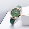 Women's Casual Quartz Watch With Alloy Case Mineral Reinforced Glass Mirror Pu Strap And Stainless Steel Buckle Round Dial
