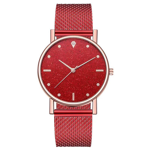 Women's Casual Quartz Watch With Alloy Case Silicone Strap And Round Dial