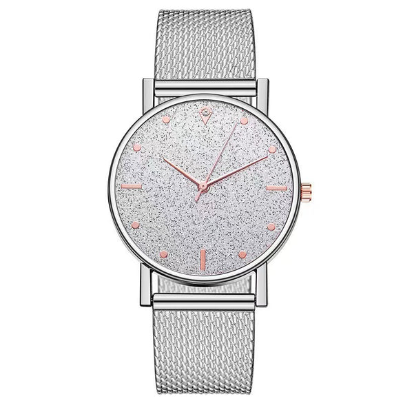 Women's Casual Quartz Watch With Alloy Case Silicone Strap And Round Dial